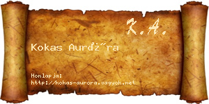 Kokas Auróra névjegykártya